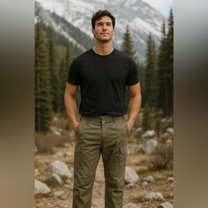 Eddie Bauer Men's Green Performance Outdoor Hiking Pants Size 34/30 EUC